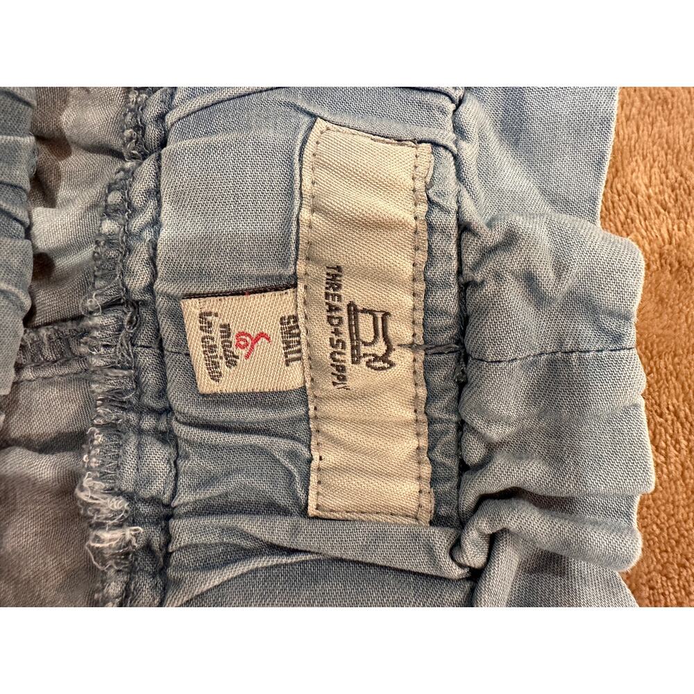Thread & Supply Chambray Wide Leg Pants Small Paperbag Waist Drawstring Lyocell - Picture 6 of 11
